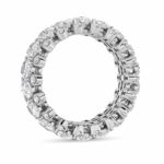 oval with diamond gallery lab grown diamond eternity band in 14K White Gold