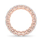 oval with diamond gallery lab grown diamond eternity band in 14K Rose Gold