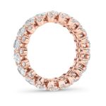 oval with diamond gallery lab grown diamond eternity band in 14K Rose Gold