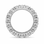double row round lab grown diamond eternity band in 14K White Gold