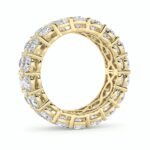 double row round lab grown diamond eternity band in 14K Yellow Gold