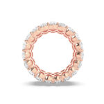 double row pear lab grown diamond eternity band in 14K Rose Gold