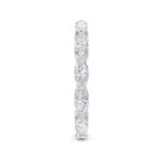 petite east-west marquise halo lab grown diamond eternity band in 14K White Gold