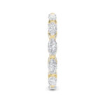 petite east-west marquise halo lab grown diamond eternity band in 14K Yellow Gold