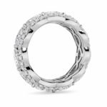 scalloped east-west marquise halo lab grown diamond eternity band in 14K White Gold