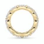 scalloped east-west marquise halo lab grown diamond eternity band in 14K Yellow Gold