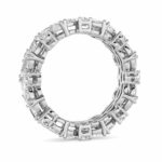 alternating marquise and round lab grown diamond eternity band in 14K White Gold