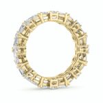 alternating marquise and round lab grown diamond eternity band in 14K Yellow Gold