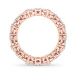 alternating marquise and round lab grown diamond eternity band in 14K Rose Gold