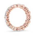 alternating marquise and round lab grown diamond eternity band in 14K Rose Gold