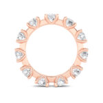 floating round lab grown diamond eternity band in 14K Rose Gold
