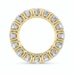 round with diamond side accents lab grown diamond eternity band in 14K Yellow Gold