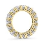 round with diamond side accents lab grown diamond eternity band in 14K Yellow Gold
