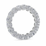 round hidden halo lab grown diamond eternity band in 14K White Gold