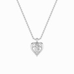 2 CT pear heart within a heart lab grown diamond pendant in 14K White Gold