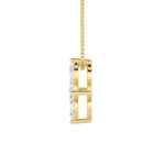 1 CT marquise blossom lab grown diamond pendant in 14K Yellow Gold