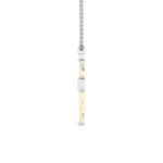 3 CT pave round cross lab grown diamond pendant in 14K Two-Tone Gold (Yellow & White)