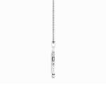 6 CT asscher cut open cross lab grown diamond pendant in 14K White Gold