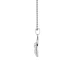 1 CT marquise teardrop frame lab grown diamond pendant in 14K White Gold
