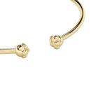 1.5 CT pear flower lab grown diamond cuff bangle in 14K yellow gold