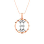 0.5 CT pisces zodiac round lab grown diamond pendant in 14K Two-Tone Gold (Rose & White)