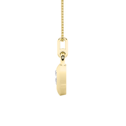0.5 CT pear arrowhead lab grown diamond pendant in 14K Yellow Gold