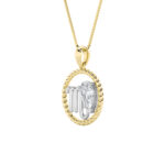 1 CT scorpio zodiac pear lab grown diamond pendant in 14K Two-Tone Gold (Yellow & White)