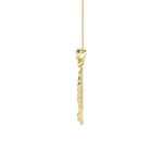 2 CT round scatter circle lab grown diamond pendant in 14K Yellow Gold