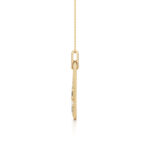 2 CT concentric circle emerald cut lab grown diamond pendant in 14K Yellow Gold