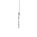 1 CT round scatter cross lab grown diamond pendant in 14K White Gold