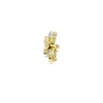 3 CT marquise bow lab grown diamond brooch in 14K Yellow Gold