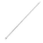 10 CT emerald cut lab grown diamond tennis bracelet in 14K white gold