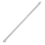 18 CT heart shape lab grown diamond tennis bracelet in 14K white gold