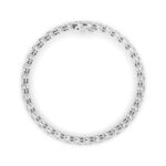 18 CT heart shape lab grown diamond tennis bracelet in 14K white gold