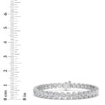 18 CT heart shape lab grown diamond tennis bracelet in 14K white gold