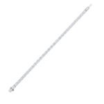10 CT oval lab grown diamond east-west tennis bracelet in 14K white gold