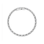 10 CT oval lab grown diamond east-west tennis bracelet in 14K white gold