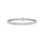 18 CT radiant cut lab grown diamond tennis bracelet in 14K white gold