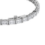 18 CT radiant cut lab grown diamond tennis bracelet in 14K white gold