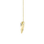1.5 CT round orbit circle lab grown diamond pendant in 14K Yellow Gold