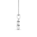 1 CT round trio cluster lab grown diamond pendant in 14K White Gold