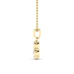 1 CT round trio cluster lab grown diamond pendant in 14K Yellow Gold