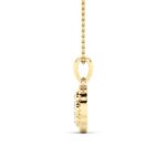 0.5 CT round cluster medallion lab grown diamond pendant in 14K Yellow Gold