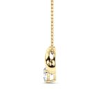 0.5 CT round crossover lab grown diamond pendant in 14K Yellow Gold