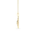 1.5 CT oval deco medallion lab grown diamond pendant in 14K Yellow Gold