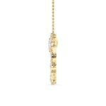 2.5 CT mixed shape scattered open heart lab grown diamond pendant in 14K Yellow Gold