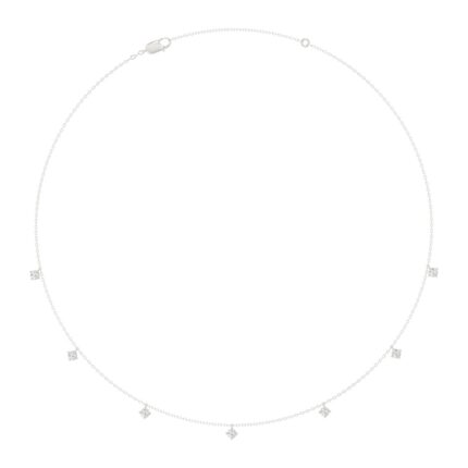 10K WHITE GOLD 1.00CT ROUND DIAMOND LADIES NECKLACE