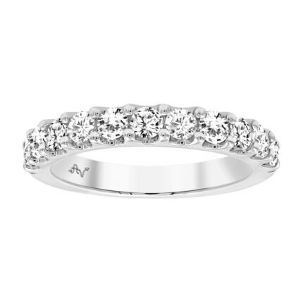 LADIES BAND 1.00CT ROUND DIAMOND 14K WHITE GOLD (SI QUALITY)