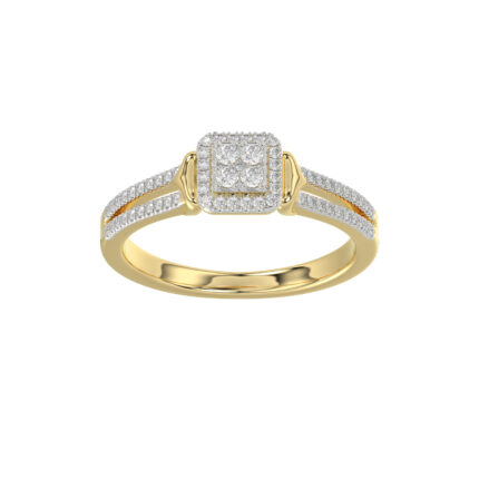 LADIES RING 0.20CT ROUND DIAMOND 10K YELLOW GOLD