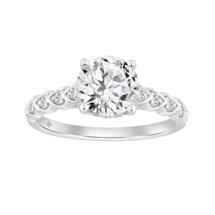 14K WHITE GOLD 1 3/4CT ROUND DIAMOND LADIES RING (CENTER STONE ROUND DIAMOND 1 1/2CT)